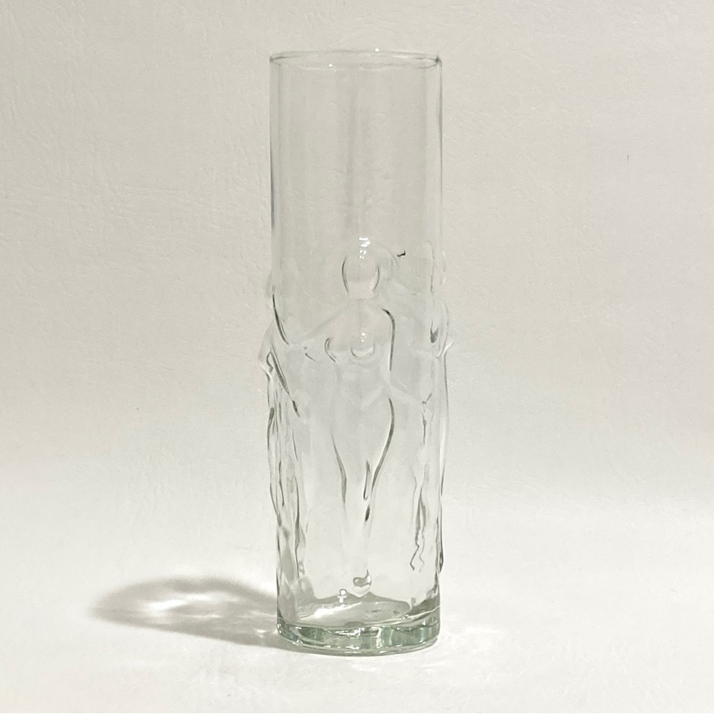 Vintage 1978 Libbey La Femme Tumbler Vase Clear